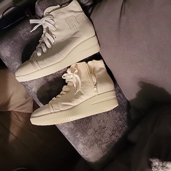 Rocco line 11 hi-top leather wedge athletic fashion shoes - Picture 3 of 4